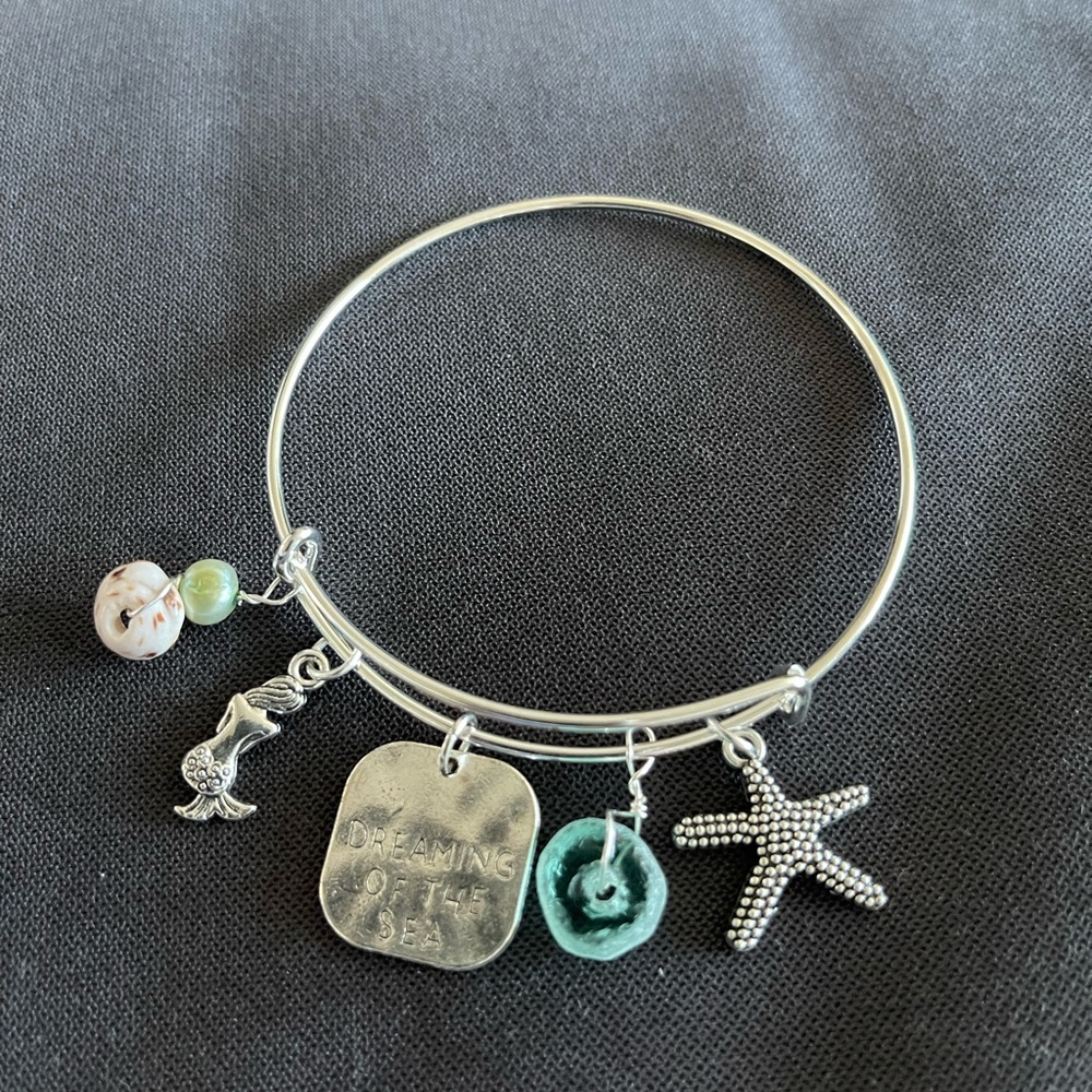Sterling Silver Ocean Inspired Bangle